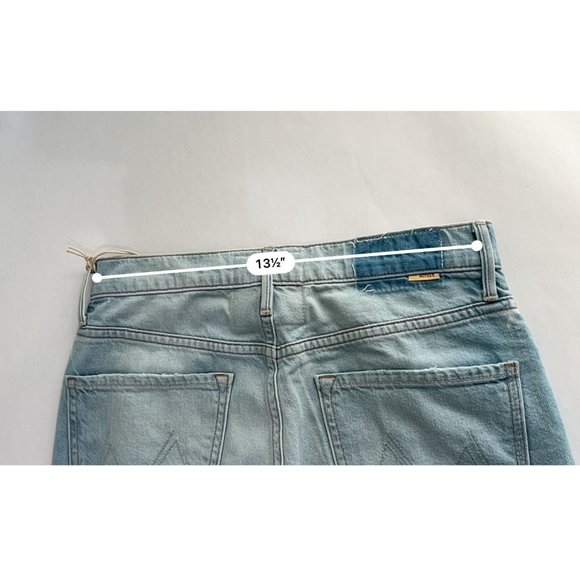 NWT MOTHER The Maven Heel Jeans in Ripped Off Blue - Picture 5 of 5